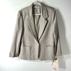 Russ Vintage Wool Blend One Button Blazer NWT